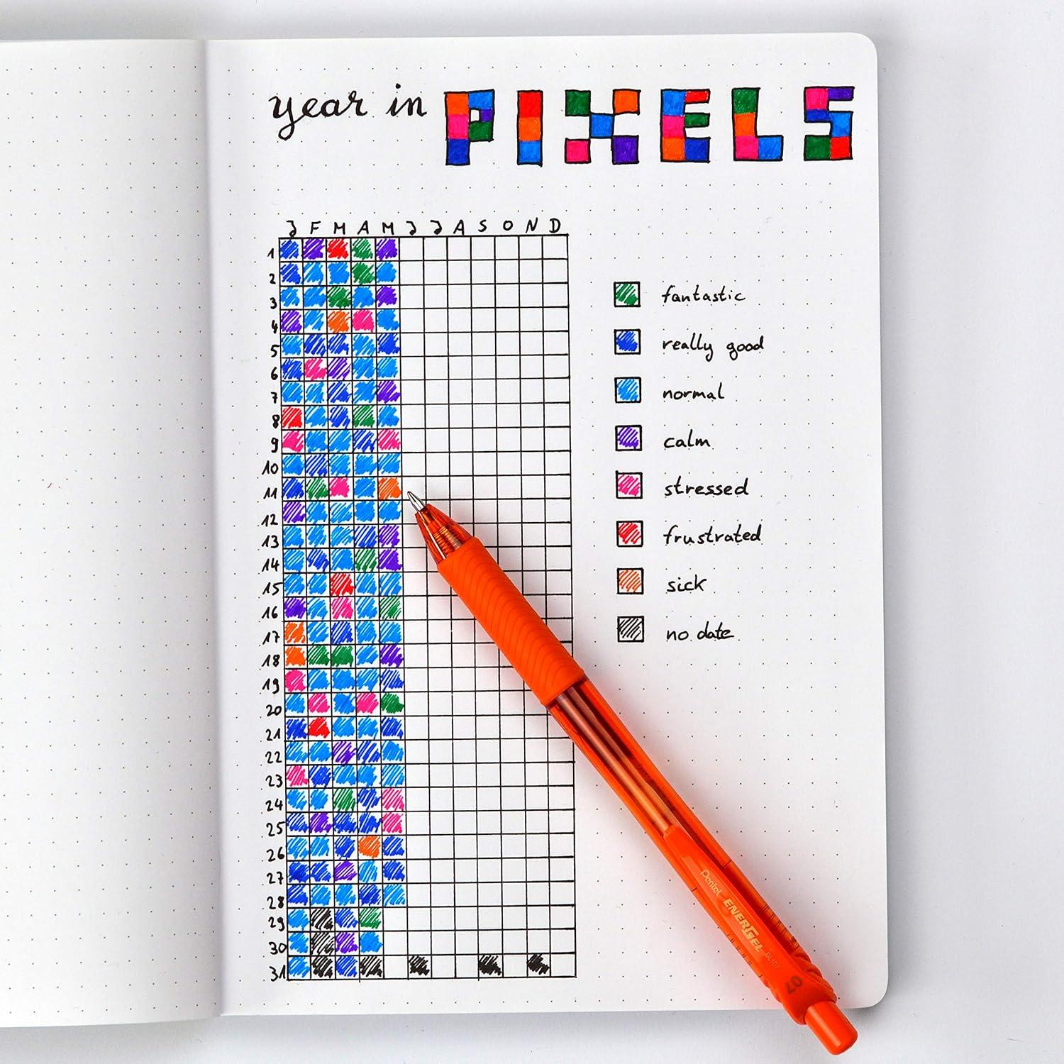 imagePentel BL107C EnerGelX Retractable Roller Gel Pen 7mm Blue BarrelInk DozenViolet