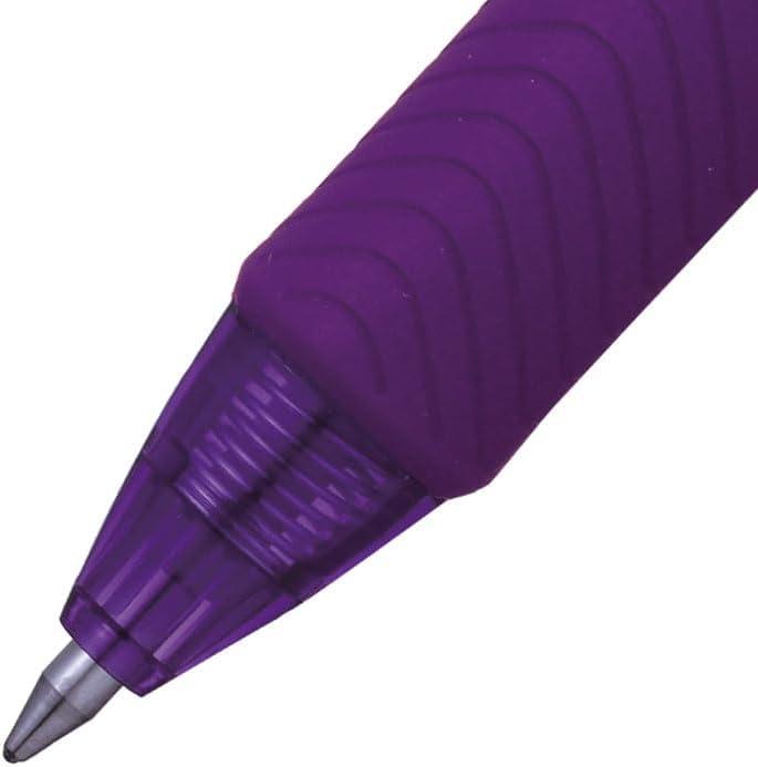imagePentel BL107C EnerGelX Retractable Roller Gel Pen 7mm Blue BarrelInk DozenViolet