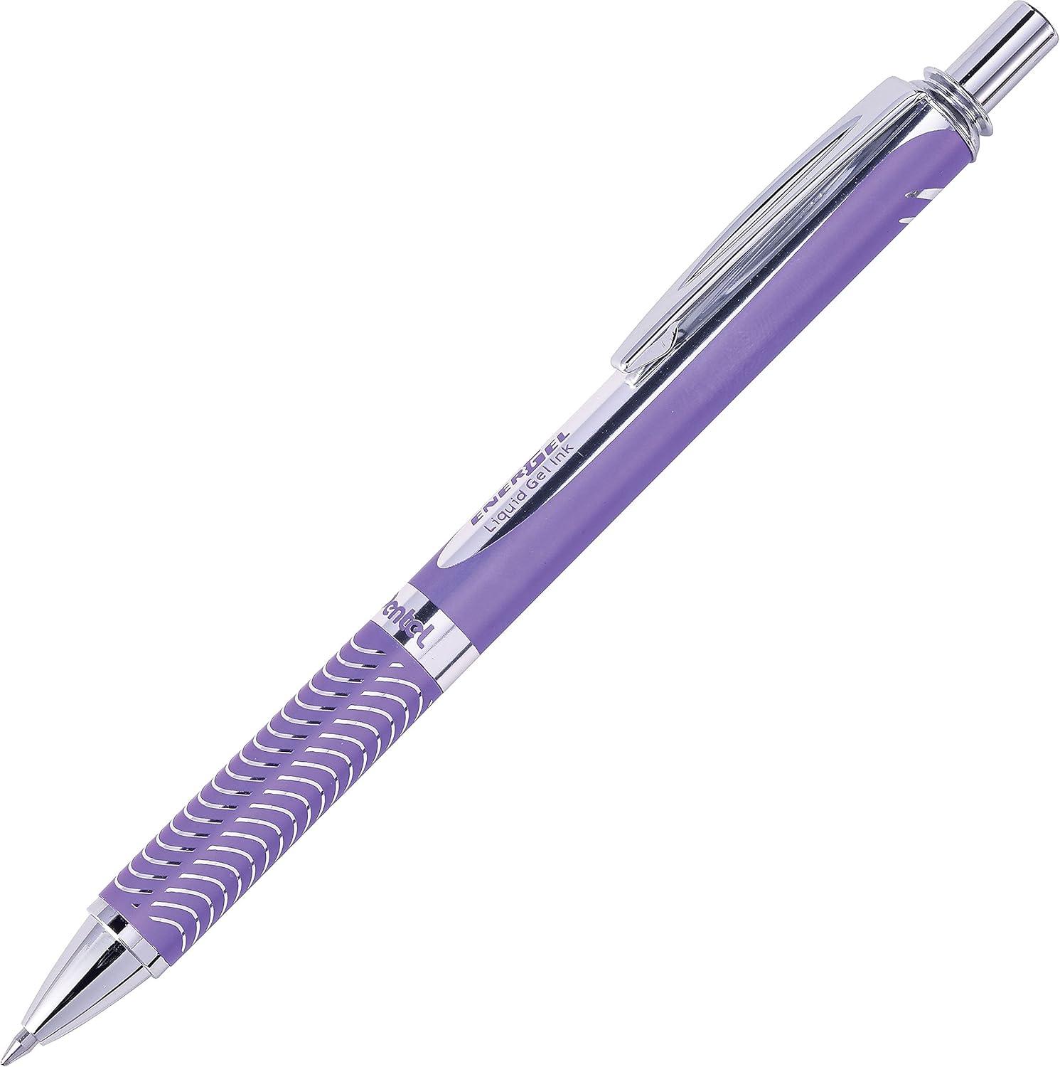 imagePentel EnerGel Alloy Gel Pen Medium Point Black Ink BL407BPPurple