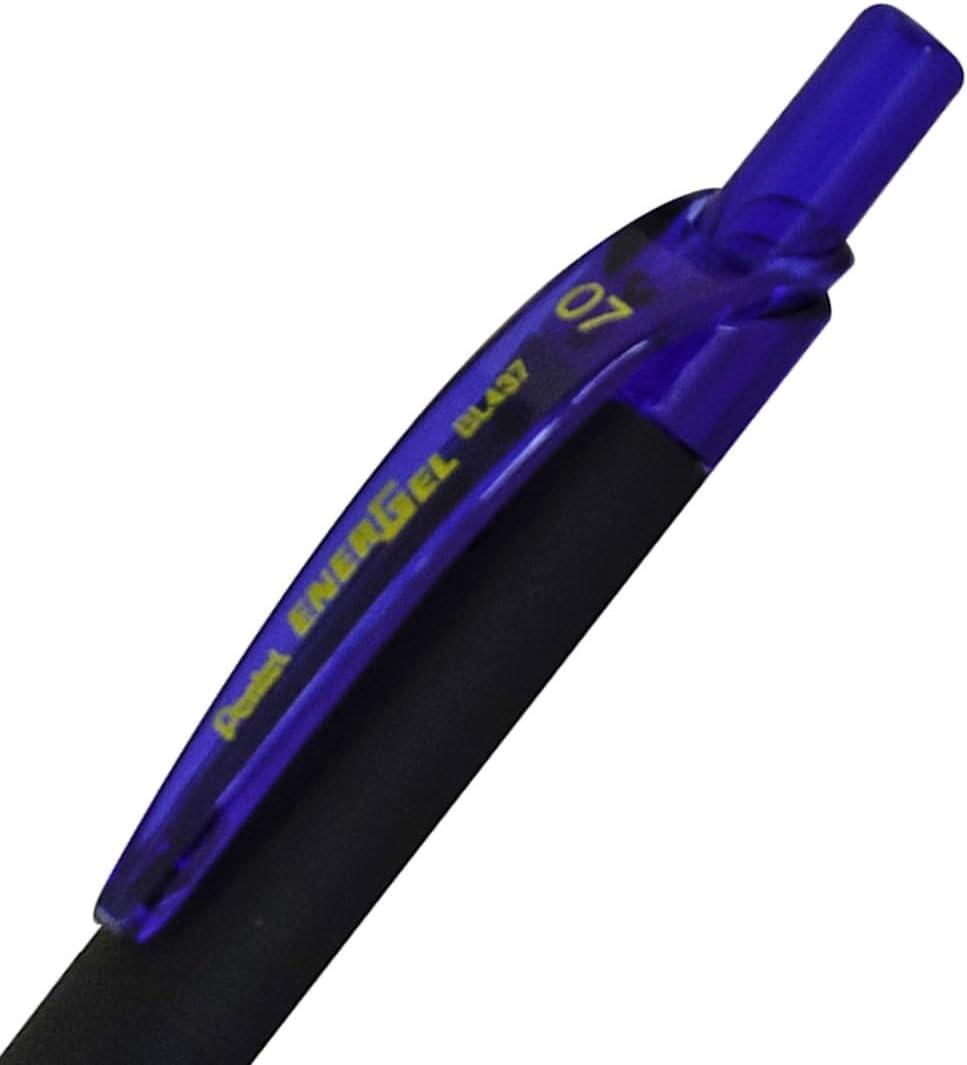 imagePentel EnerGel Kuro Liquid Gel Pen 07mm Medium line Black Ink 12 Pack BL437R1ABlue