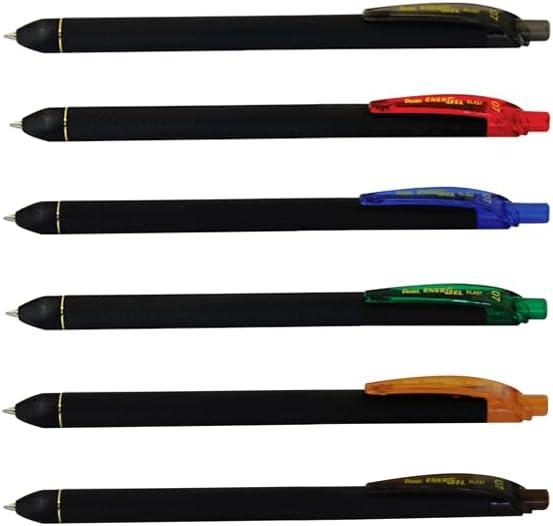imagePentel EnerGel Kuro Liquid Gel Pen 07mm Medium line Black Ink 12 Pack BL437R1ARed
