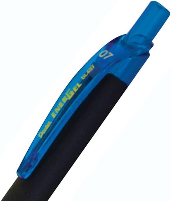 imagePentel EnerGel Kuro Liquid Gel Pen 07mm Medium line Black Ink 12 Pack BL437R1ASky Blue