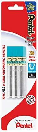 imagePentel Super HiPolymer Lead Refills Medium Point 07 mm B Hardness Pack Of 36 RefillsPEN