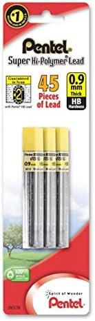 imagePentel Super HiPolymer Leads 09 mm HB Medium 12 Leads Per Tube Pack Of 3 Tubes1 Count Pack of 3