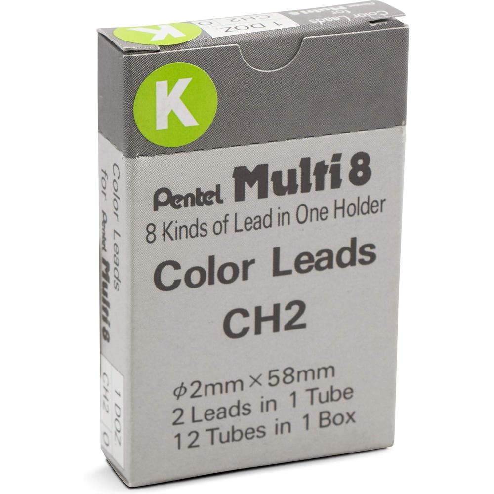 imagePentel Arts 8 Colour Pencil Lead Refill Light Green 24 Pieces of Lead CH2K