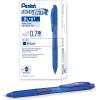 Pentel BL107C EnerGel-X Retractable Roller Gel Pen, .7mm, Blue Barrel/Ink, Dozen(Blue)