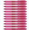 Pentel BL107C EnerGel-X Retractable Roller Gel Pen, .7mm, Blue Barrel/Ink, Dozen(Pink)