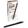 Pentel EnerGel Kuro Liquid Gel Pen, (0.7mm) Medium line, Black Ink, 12 Pack (BL437R1-A)(Brown)