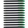 Pentel EnerGel Kuro Liquid Gel Pen, (0.7mm) Medium line, Black Ink, 12 Pack (BL437R1-A)(Green)