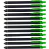 Pentel EnerGel Kuro Liquid Gel Pen, (0.7mm) Medium line, Black Ink, 12 Pack (BL437R1-A)(Lime Green)
