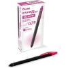 Pentel EnerGel Kuro Liquid Gel Pen, (0.7mm) Medium line, Black Ink, 12 Pack (BL437R1-A)(Pink)