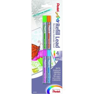 Pentel Arts® Lead Pencil Refills, 2.0 mm, Assorted Colors, Pack Of 8(2 Count (Pack of 4))
