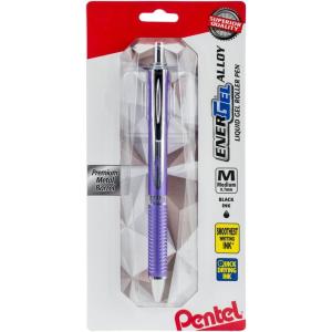 Pentel EnerGel Alloy Gel Pen Medium Point Black Ink (BL407BP)(Violet)