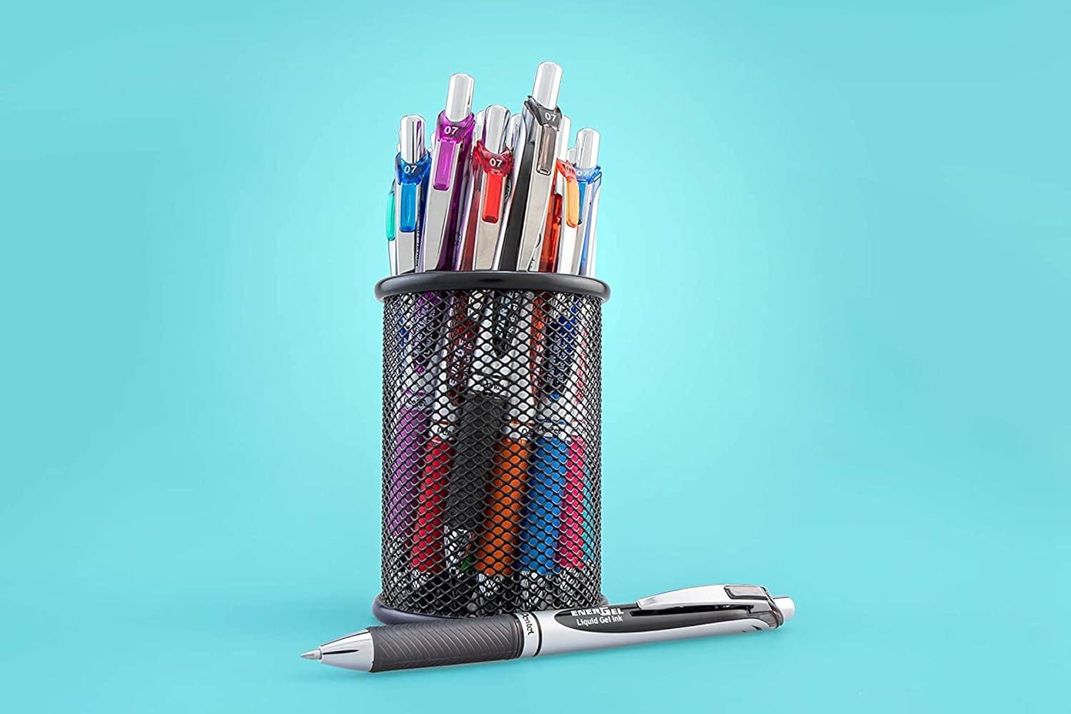 imagePentel Energel 07 mm Medium Point RTX Retractable Liquid Gel Ink Pen Metal Tip 10 Pack of New Assorted Ink Colors