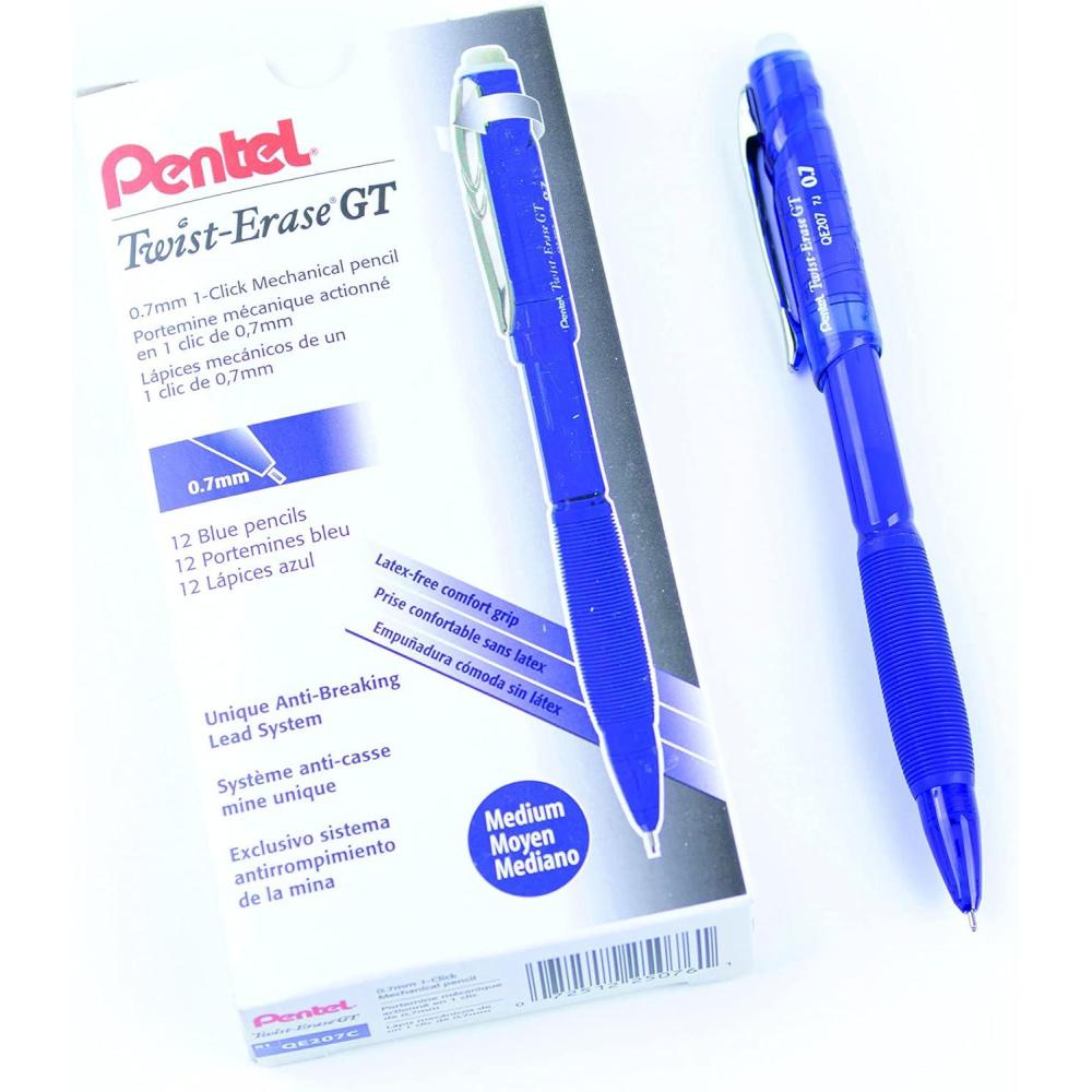 imagePentel QE207A TwistErase GT Pencils 07 mm BlackBlue