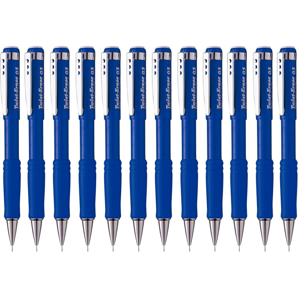 imagePentel TwistErase III Mechanical Pencil 05mm Blue Barrel 12 Pack QE515C