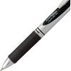 Pentel Energel 0.7 mm Deluxe RTX Liquid Gel Ink Pens, Metal Tip, Pack of 5 Black Pens with 3 Refills