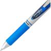 Pentel Energel 0.7 mm Liquid Gel Ink Pens – Metal Tip – Pack of 5 Blue Deluxe RTX Pens with 3 Refills