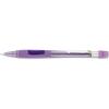 Pentel Quicker Clicker Automatic Pencil, 0.7mm Lead Size, Transparent Blue Barrel, Box of 12 (PD347TC)(Violet Barrel)