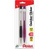 Pentel Quicker Clicker Automatic Pencil, 0.9mm, Assorted Barrel Colors, Color May Vary, 2 Pack (PD349BP2-K6)
