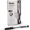 Pentel Twist Erase CLICK Mechanical Pencil, Pack of 12, (0.5mm), Clear Barrel, Black Grip, Box of 12 (PD275TA)