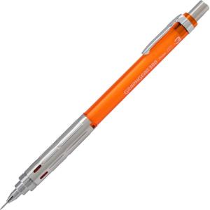 Pentel Arts GraphGear 300 Mechanical Pencil, (0.3mm) Extra-fine line, Orange Barrel, w/small block eraser + 1 lead tube(1 Count (Pack of 1))