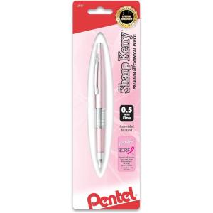Pentel Sharp Kerry Automatic Pencil, 0.5mm Lead Size, Red Barrel, 1 Each (P1035B)(Pink/BCA)