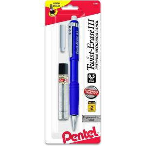 Pentel Twist-Erase III Mechanical Pencil with Lead and Eraser Refills (QE515LEBP)