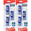 Pentel Hi-polymer Block Eraser, Large, 3 Pack, White (ZEH10BP3-K6)(3 Pack- Pack of 2)
