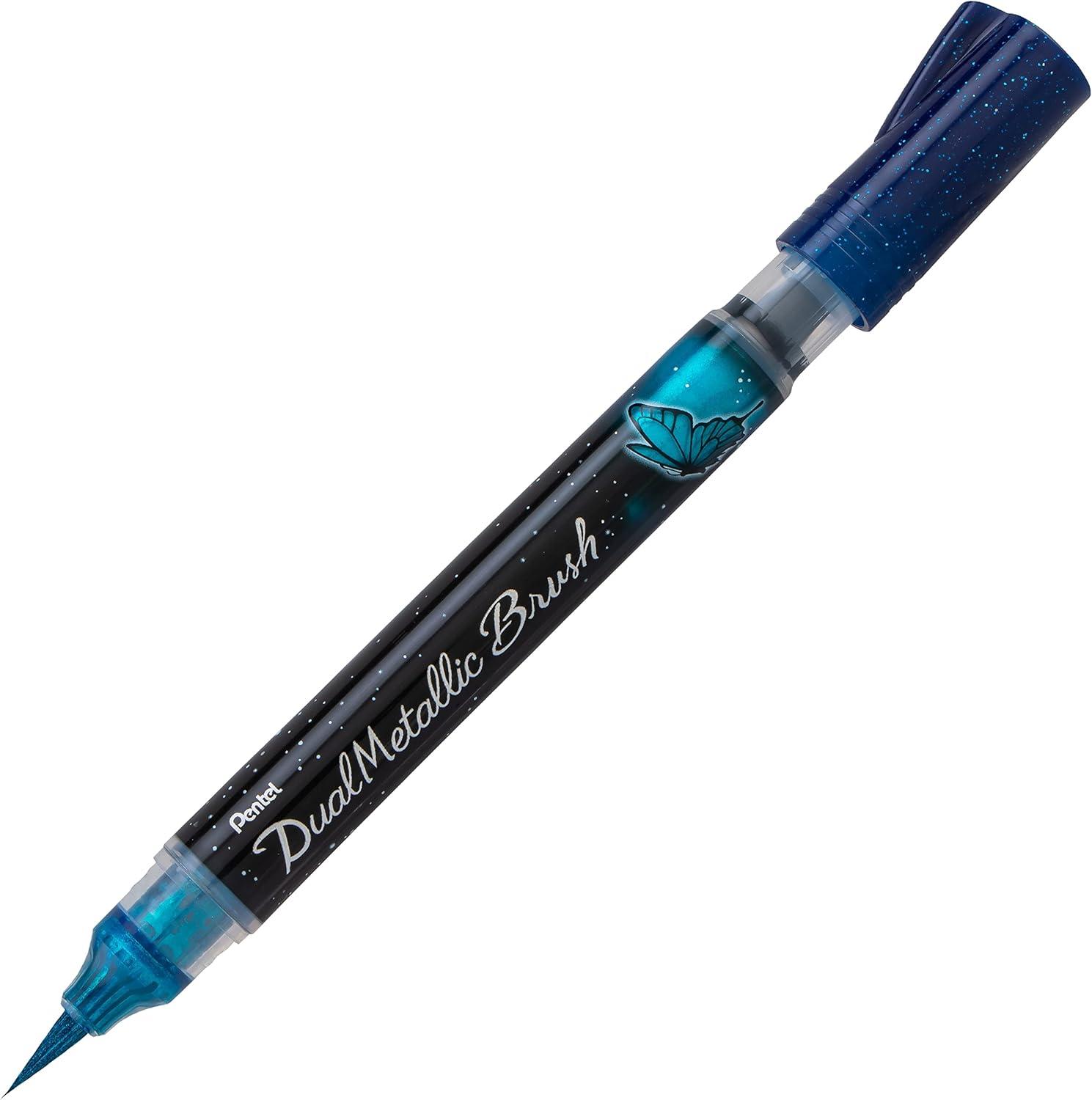 imagePentel Arts DualMetallic Brush VioletMetallic Blue InkBlueGreen