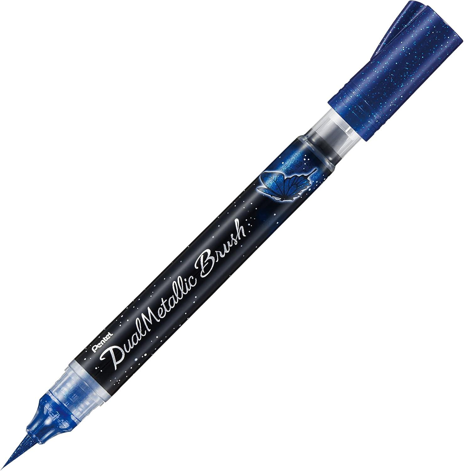 imagePentel Arts DualMetallic Brush VioletMetallic Blue InkBlueGreen