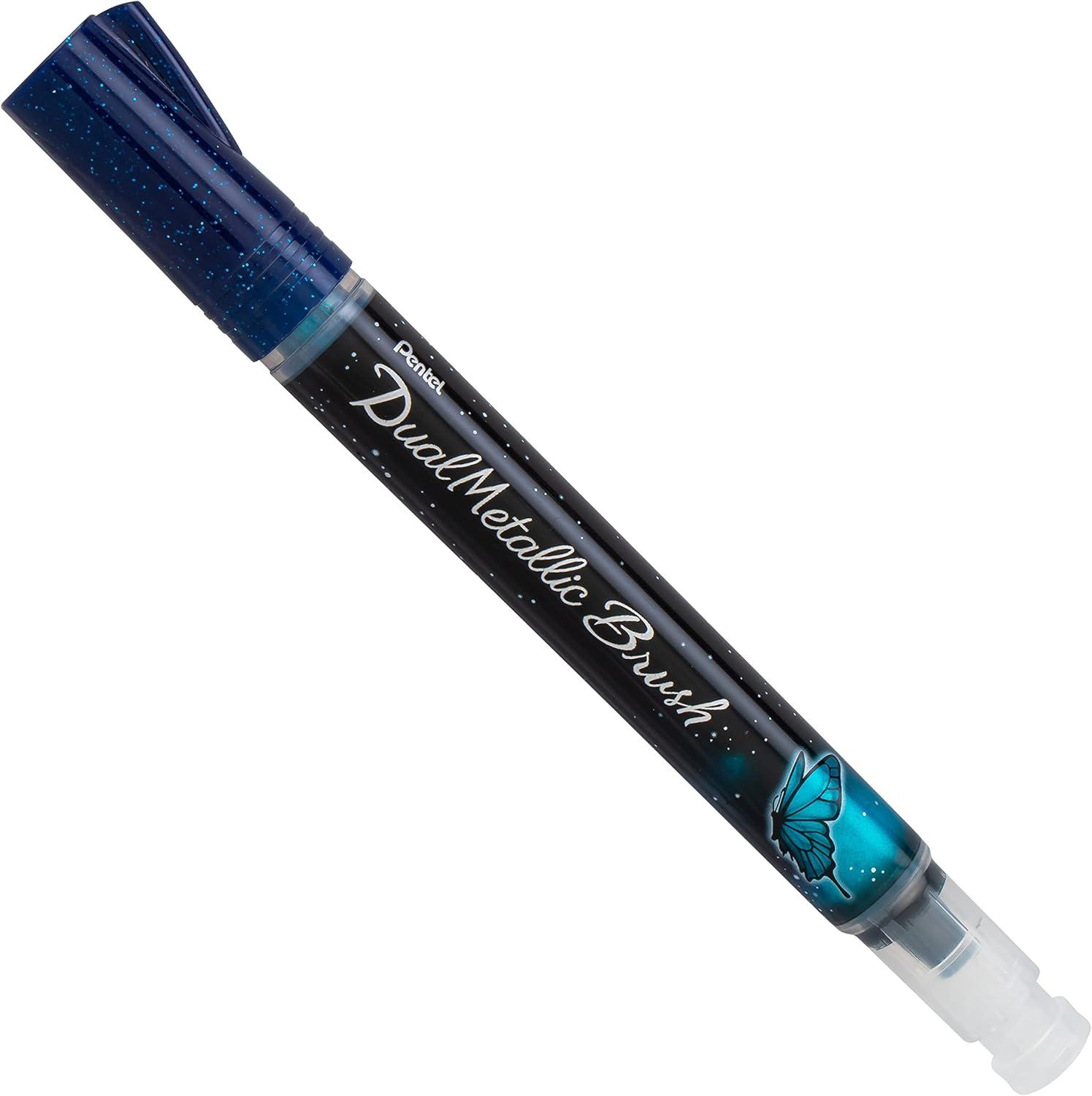 imagePentel Arts DualMetallic Brush VioletMetallic Blue InkBlueGreen