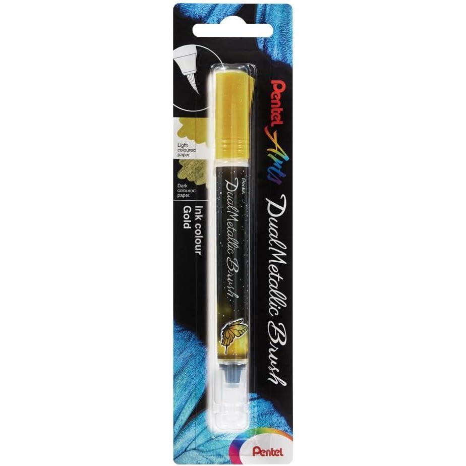 imagePentel Arts DualMetallic Brush VioletMetallic Blue InkGold