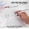 Pentel Floatune Rollerball Pens, (0.8mm), Medium Line, Black Ink, Pack of 4 (BY108BP4A)