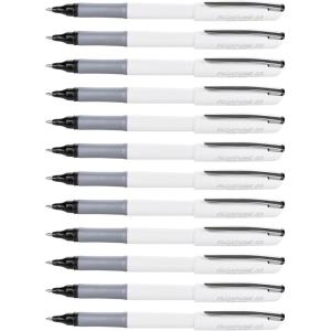 Pentel Floatune Rollerball, 0.8mm Medium Line, Black Ink, 12 Pack