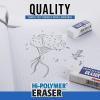 Pentel Super Hi-Polymer Eraser, Large, Nonabrasive, White (PENZEH10)(1 Count (Pack of 1))