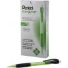 Pentel AL17C Champ Mechanical Pencil, 0.7 mm, Blue Barrel, Dozen(Lime Green)