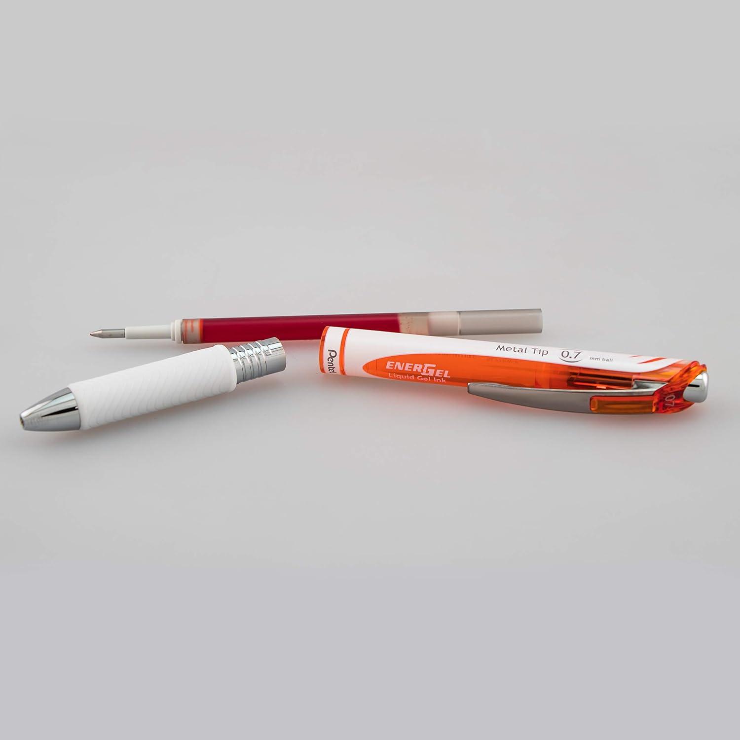 imagePentel 163803 EnerGel Pearl Deluxe RTX Retractable Gel Pens Medium PointOrange