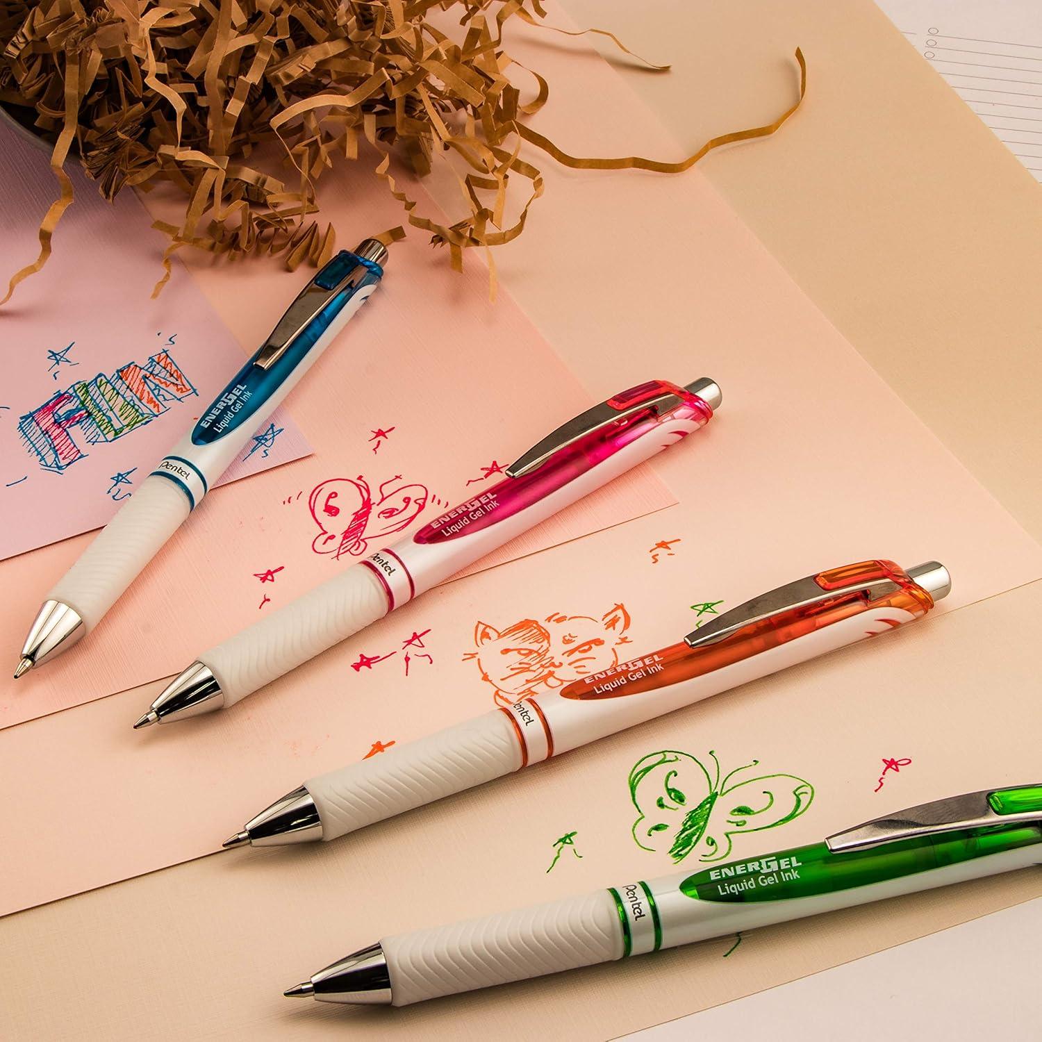 imagePentel 163803 EnerGel Pearl Deluxe RTX Retractable Gel Pens Medium PointOrange