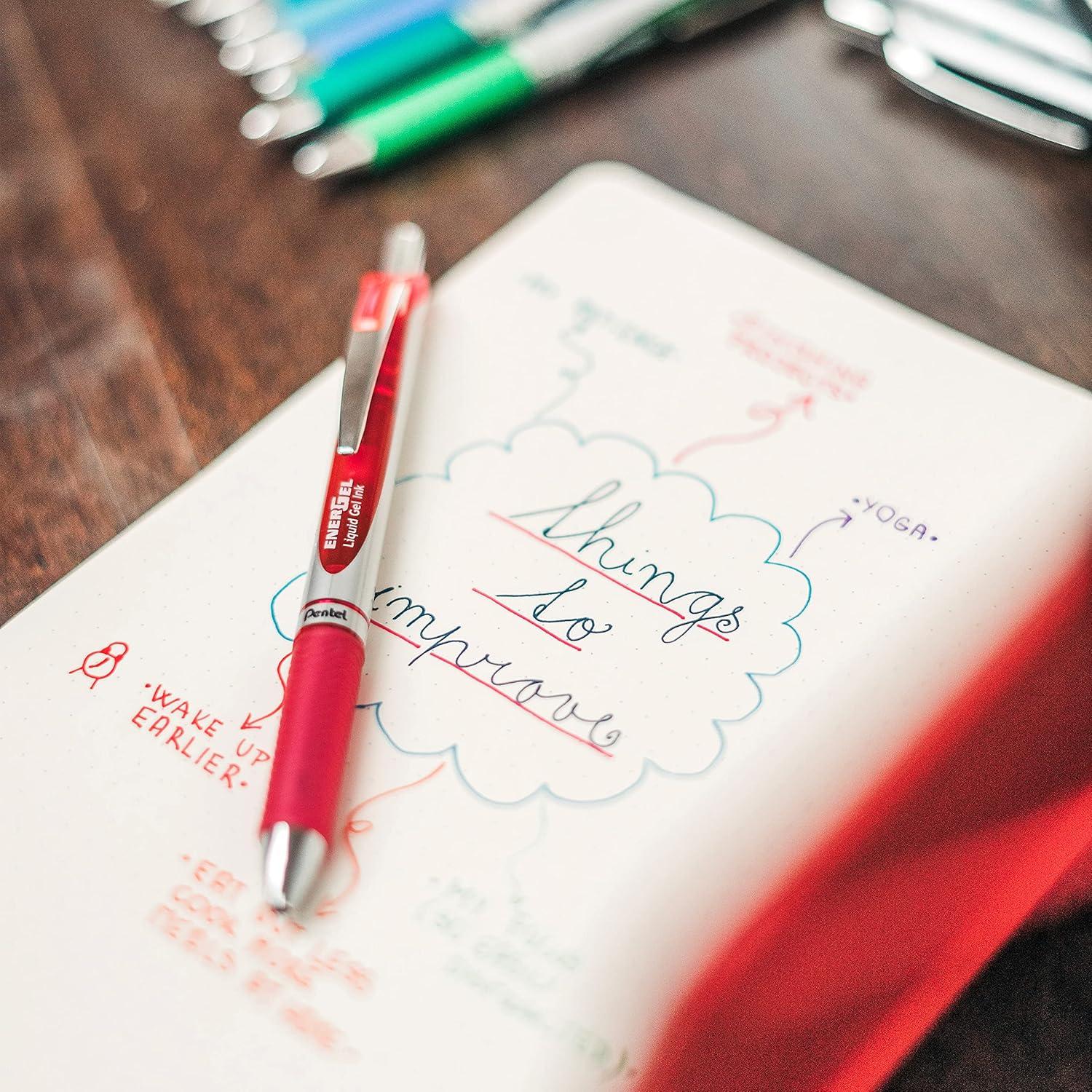 imagePentel 163803 EnerGel Pearl Deluxe RTX Retractable Gel Pens Medium PointPink