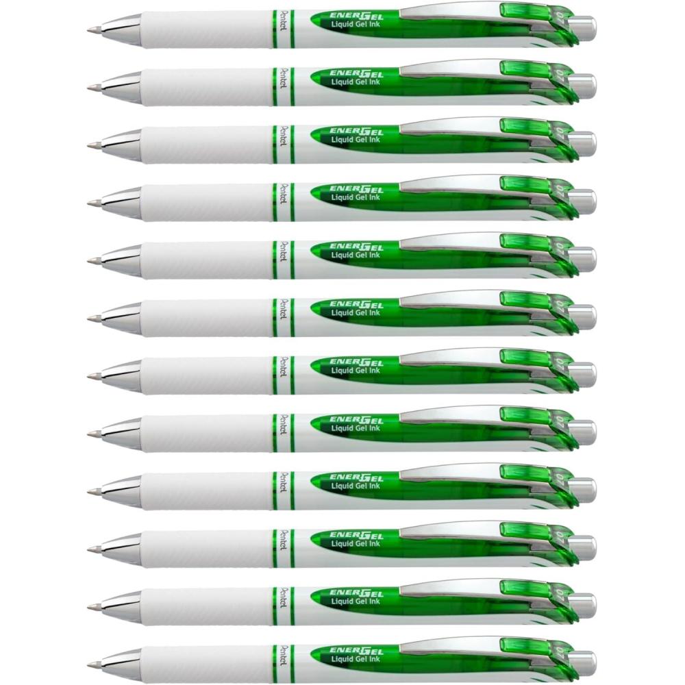 imagePentel 163803 EnerGel Pearl Deluxe RTX Retractable Gel Pens Medium PointLime Green
