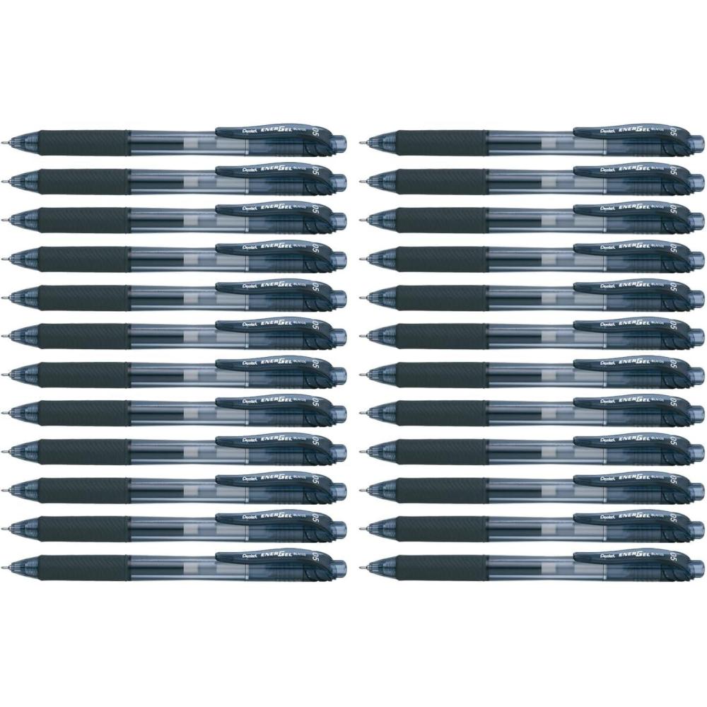 imagePentel BLN105A EnerGelX Retractable Roller Gel Pen 5mm Black BarrelInk Dozen12 Count Pack of 2