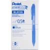 Pentel BLN105C EnerGel-X Retractable Roller Gel Pen, .5mm, Blue Barrel/Ink, Dozen