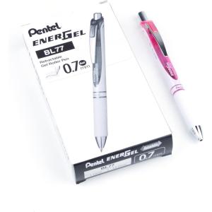 Pentel 163803 EnerGel Pearl Deluxe RTX Retractable Gel Pens Medium Point(Pink)