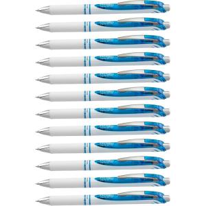 Pentel 163803 EnerGel Pearl Deluxe RTX Retractable Gel Pens Medium Point(Sky Blue)