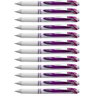 Pentel 163803 EnerGel Pearl Deluxe RTX Retractable Gel Pens Medium Point(Violet)