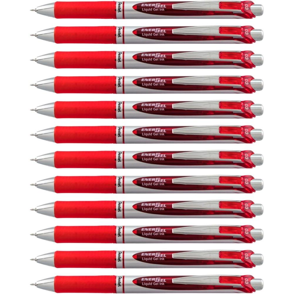 imagePentel EnerGel RTX Gel Pens Black Ink Dozen BLN73ARed