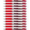 Pentel EnerGel RTX Gel Pens, Black Ink, Dozen (BLN73-A)(Red)