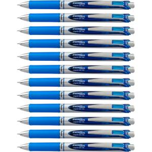 Pentel EnerGel RTX Gel Pens, Black Ink, Dozen (BLN73-A)(Blue)
