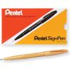 Pentel Felt Tip Sign Pen, Set of 12 Assorted Colors (S520-12)(Yellow Ochre)